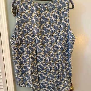 Sonoma Blue and White Floral Blouse
